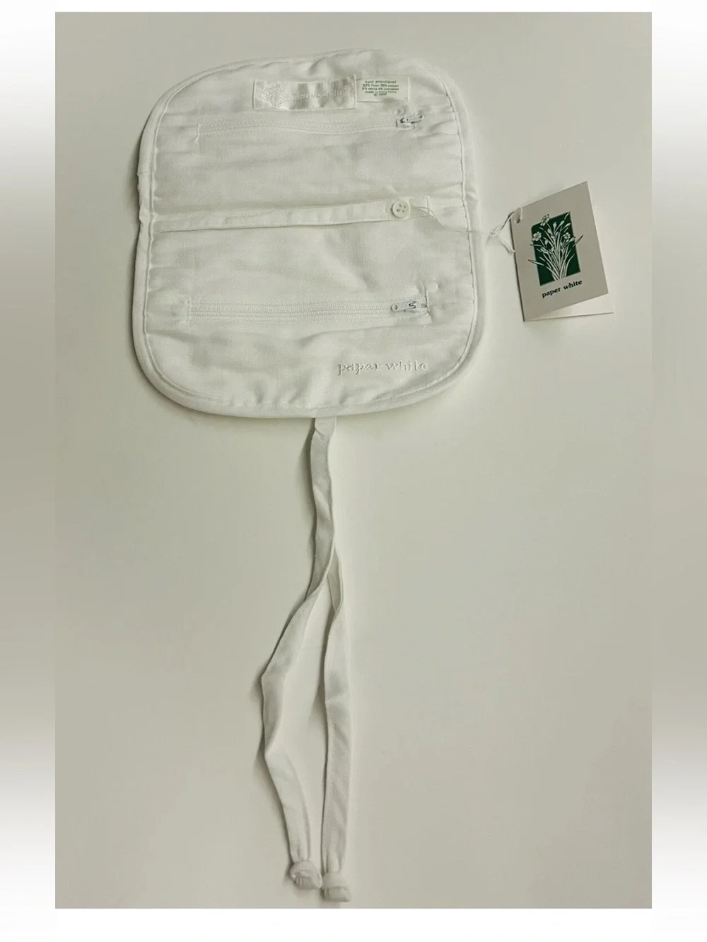New Paperwhite Lace Jewelry Case Hand Embroidered 2 Zip Inside Compartment